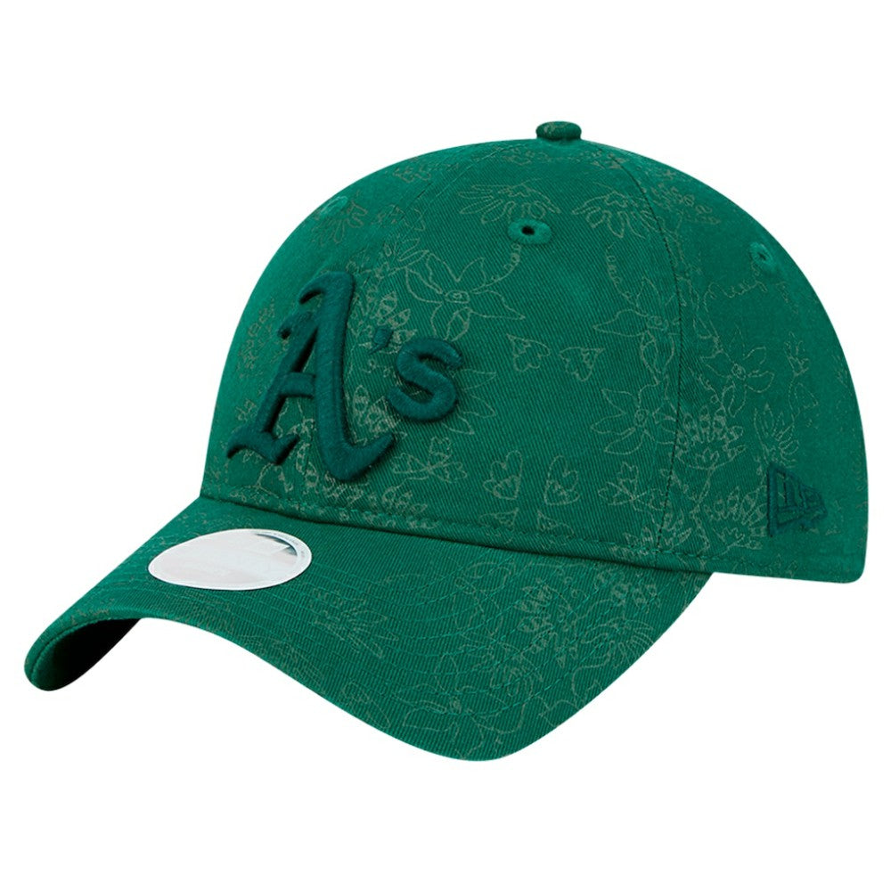 MLB Athletics New Era Women's Tonal Floral 9TWENTY Adjustable Hat