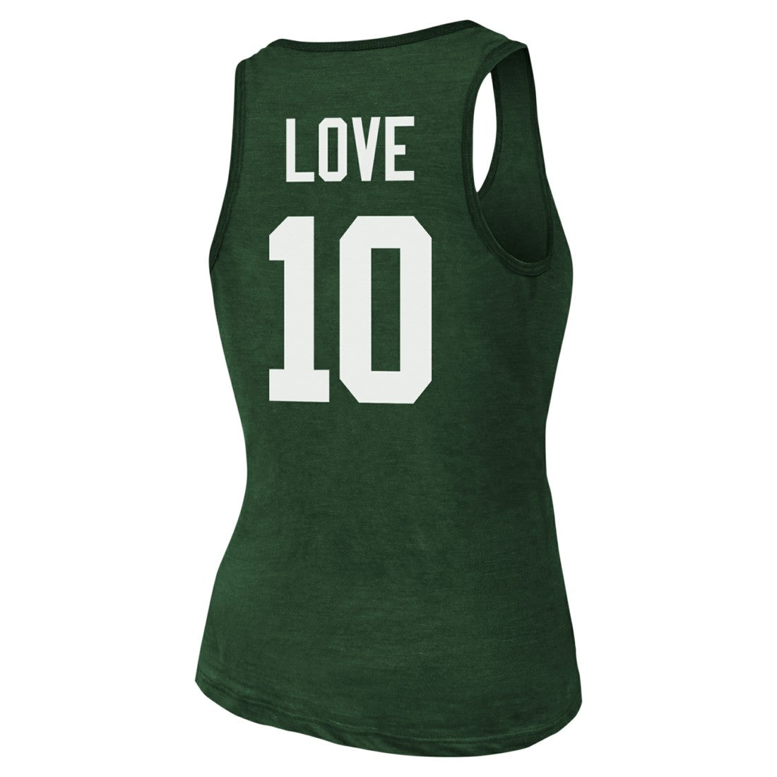 Jordan Love  Majestic Threads Women's Name & Number Tri-Blend Tank Top - Green Bay Packers
