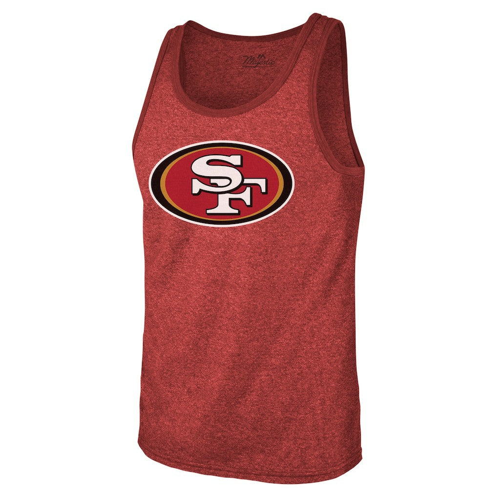 Christian McCaffrey  Majestic Threads Tri-Blend Player Name & Number Tank Top - San Francisco 49ers