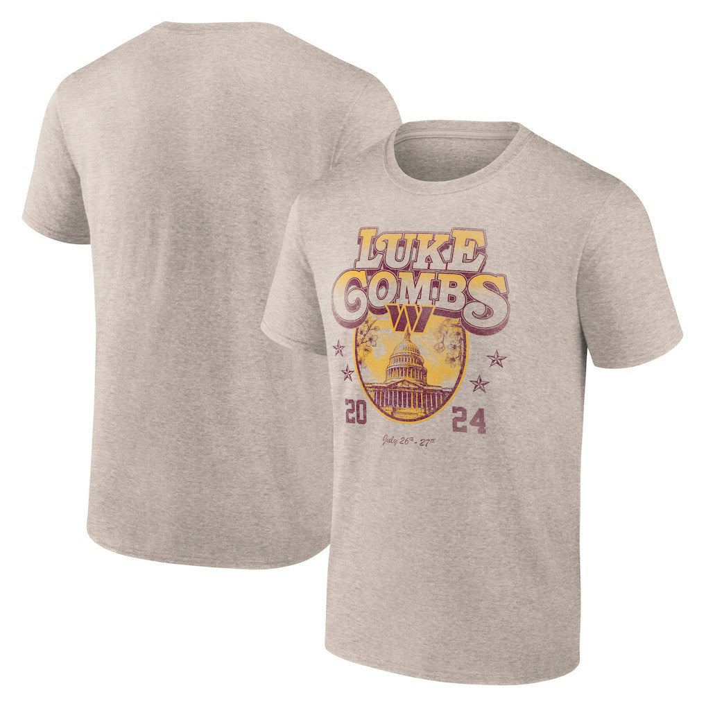 Luke Combs x  Growin' Up and Gettin' Old Tour T-Shirt - Washington Commanders