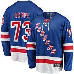 NHL Blue Matt Rempe New York Rangers Fanatics Home Breakaway Jersey