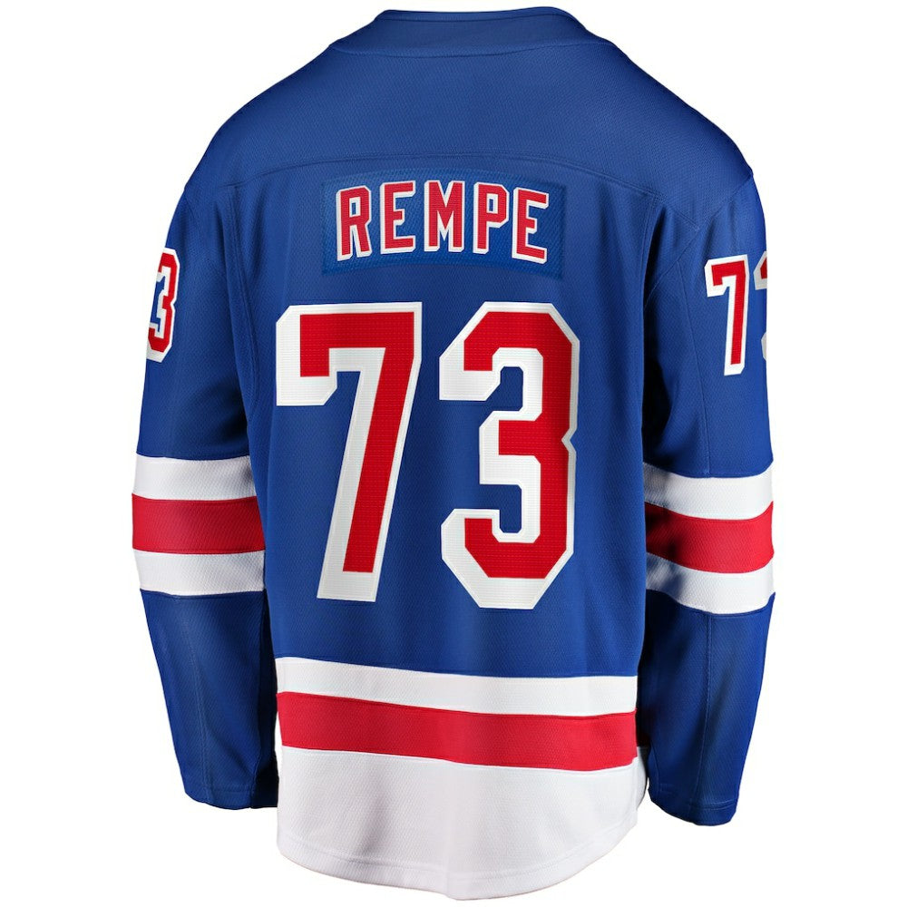 NHL Blue Matt Rempe New York Rangers Fanatics Home Breakaway Jersey