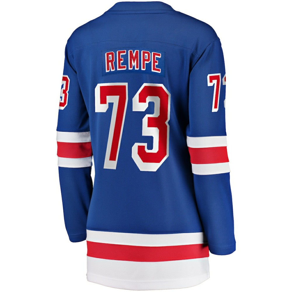NHL Blue Matt Rempe New York Rangers Fanatics Women's Home Breakaway Jersey