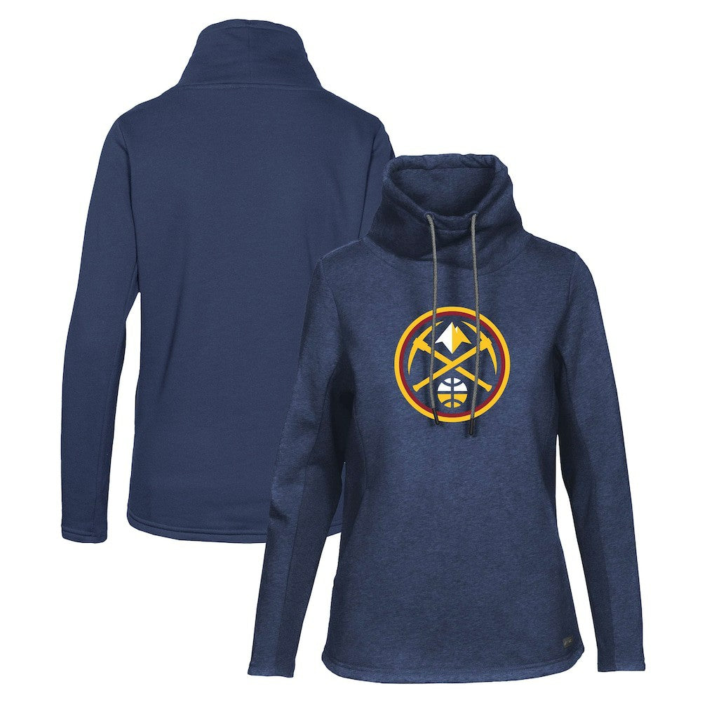 NBA Denver Nuggets Levelwear Women's Loop Core Funnel Neck Pullover Sweatshirt sale