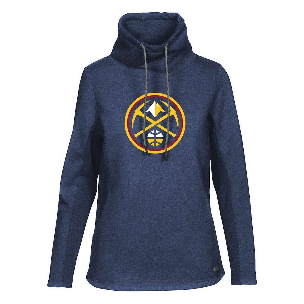 NBA Denver Nuggets Levelwear Women's Loop Core Funnel Neck Pullover Sweatshirt sale