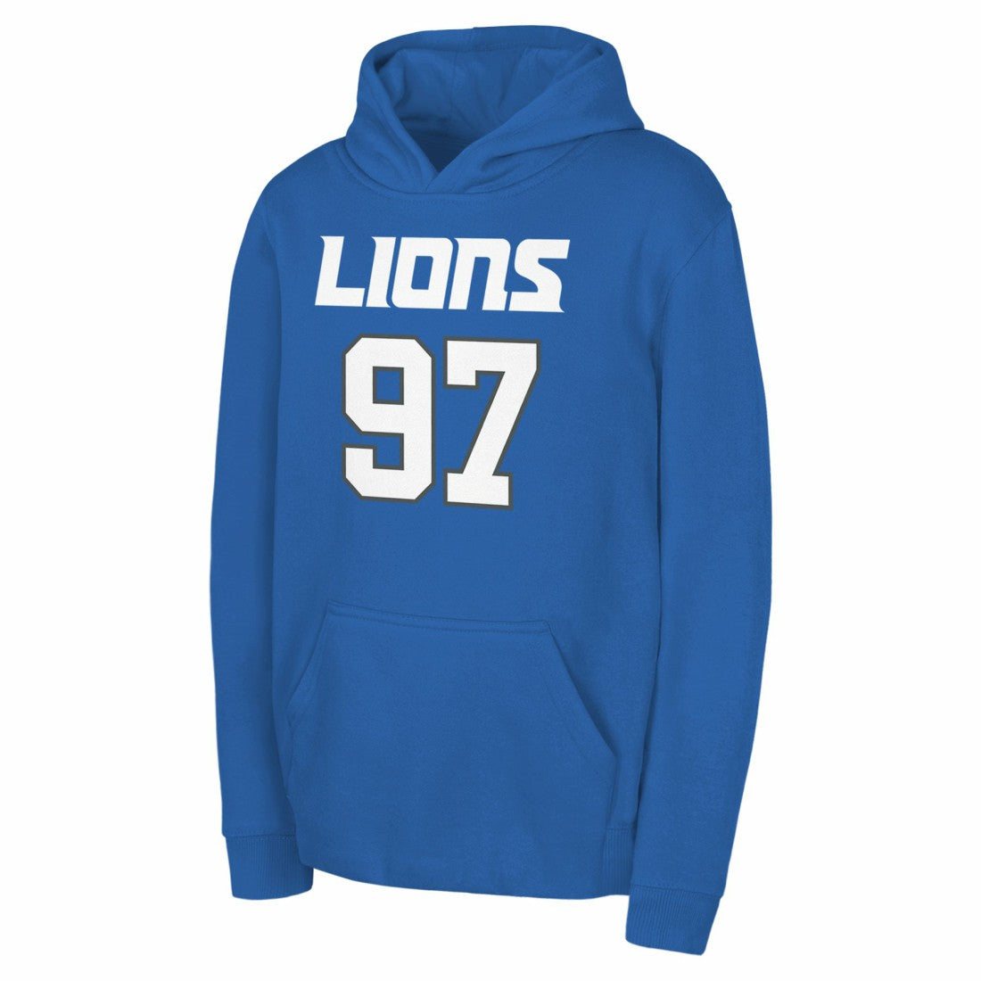 Aidan Hutchinson  Youth Mainliner Player Name & Number Pullover Hoodie - Detroit Lions