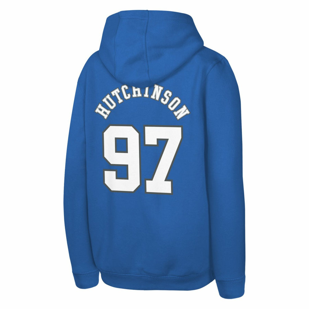 Aidan Hutchinson  Youth Mainliner Player Name & Number Pullover Hoodie - Detroit Lions