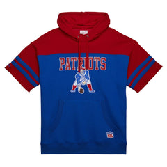 Off Field Vintage Logo Short Sleeve Pullover Hoodie - New England Patriots
