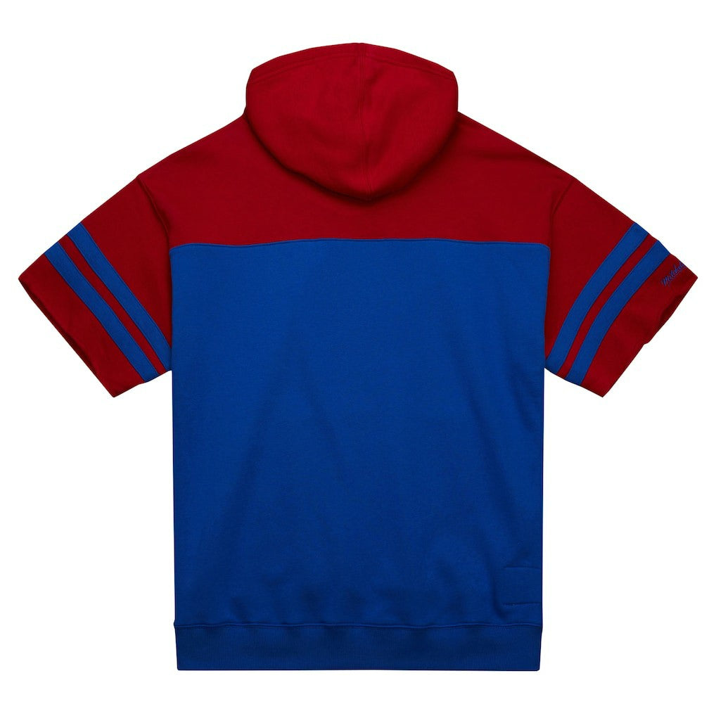 Off Field Vintage Logo Short Sleeve Pullover Hoodie - New York Giants
