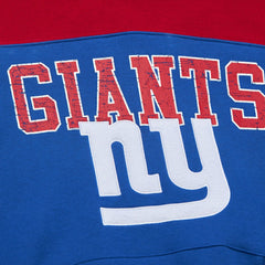 Off Field Vintage Logo Short Sleeve Pullover Hoodie - New York Giants
