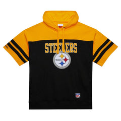 Off Field Vintage Logo Short Sleeve Pullover Hoodie - Pittsburgh Steelers