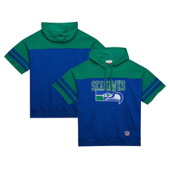 Off Field Vintage Logo Short Sleeve Pullover Hoodie - Seattle Seahawks
