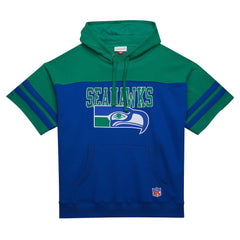 Off Field Vintage Logo Short Sleeve Pullover Hoodie - Seattle Seahawks