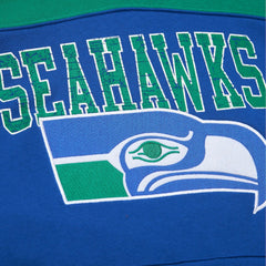 Off Field Vintage Logo Short Sleeve Pullover Hoodie - Seattle Seahawks