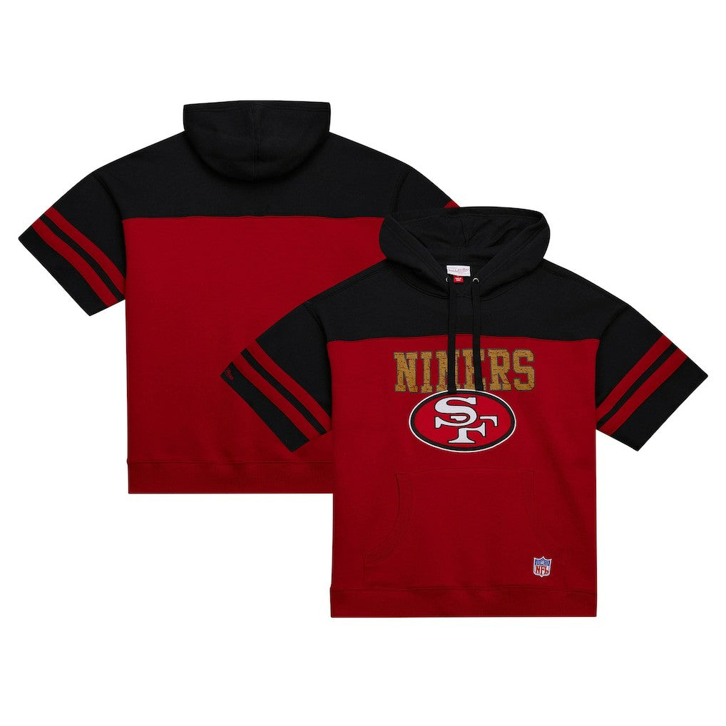 Off Field Vintage Logo Short Sleeve Pullover Hoodie - San Francisco 49ers