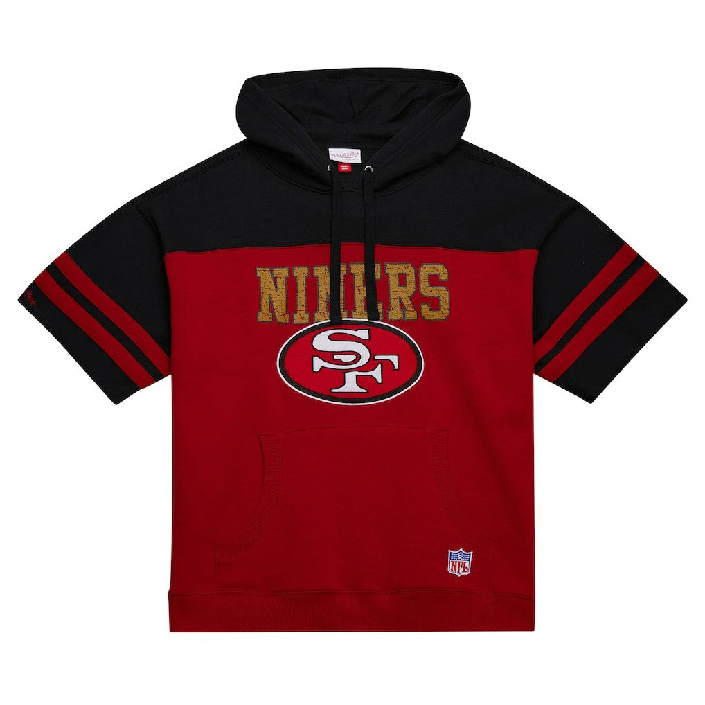 Off Field Vintage Logo Short Sleeve Pullover Hoodie - San Francisco 49ers