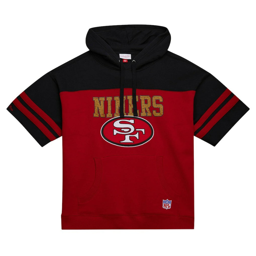 Off Field Vintage Logo Short Sleeve Pullover Hoodie - San Francisco 49ers