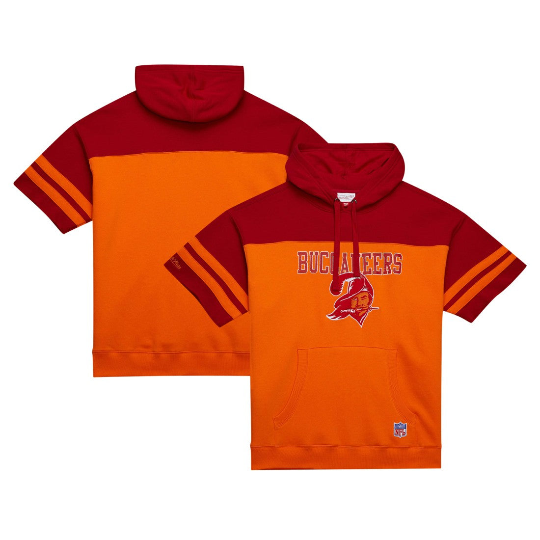 Off Field Vintage Logo Short Sleeve Pullover Hoodie - Tampa Bay Buccaneers