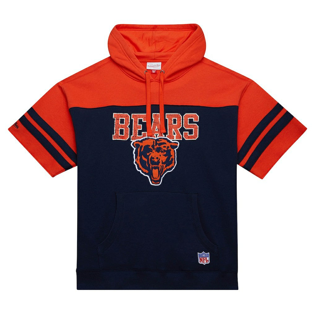 Off Field Vintage Logo Short Sleeve Pullover Hoodie - Chicago Bears