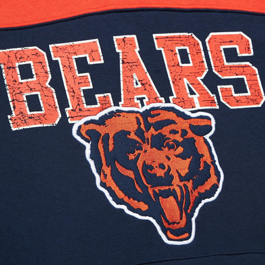 Off Field Vintage Logo Short Sleeve Pullover Hoodie - Chicago Bears