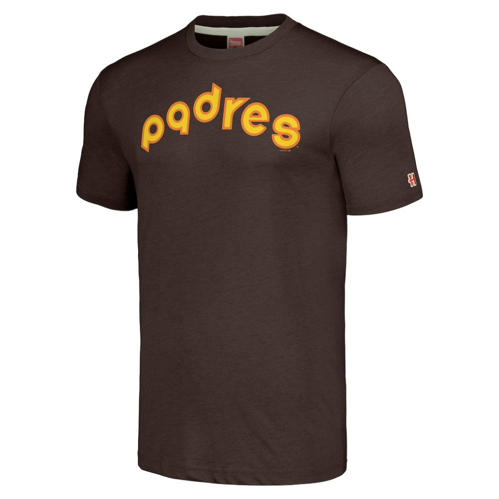 MLB San Diego Padres Homage Cooperstown Collection Hand-Drawn Logo Tri-Blend T-Shirt
