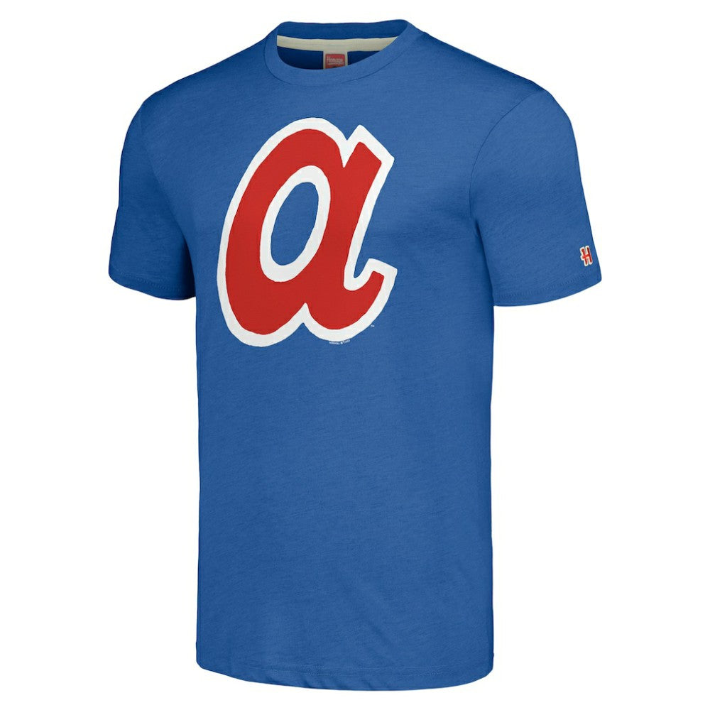 MLB Atlanta Braves Homage Cooperstown Collection Hand-Drawn Logo Tri-Blend T-Shirt