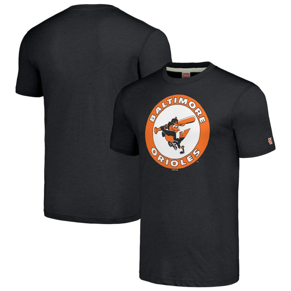 MLB Baltimore Orioles Homage Cooperstown Collection Hand-Drawn Logo Tri-Blend T-Shirt