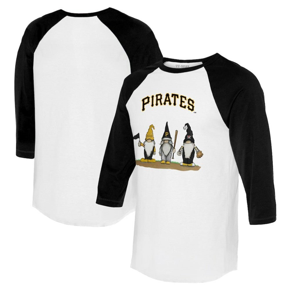 MLB Pittsburgh Pirates Tiny Turnip Unisex Gnomes 3/4-Sleeve Raglan T-Shirt