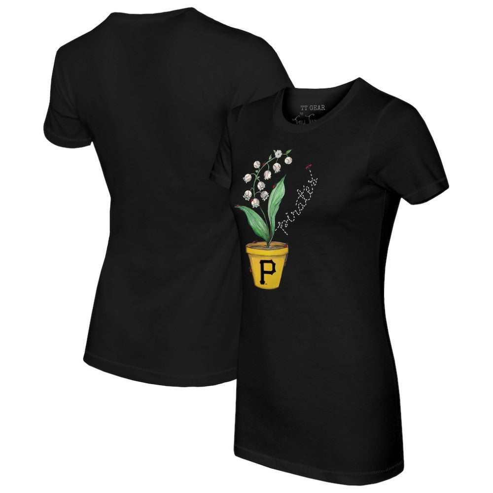 MLB Pittsburgh Pirates Tiny Turnip Women's Lilies and Ladybugs T-Shirt