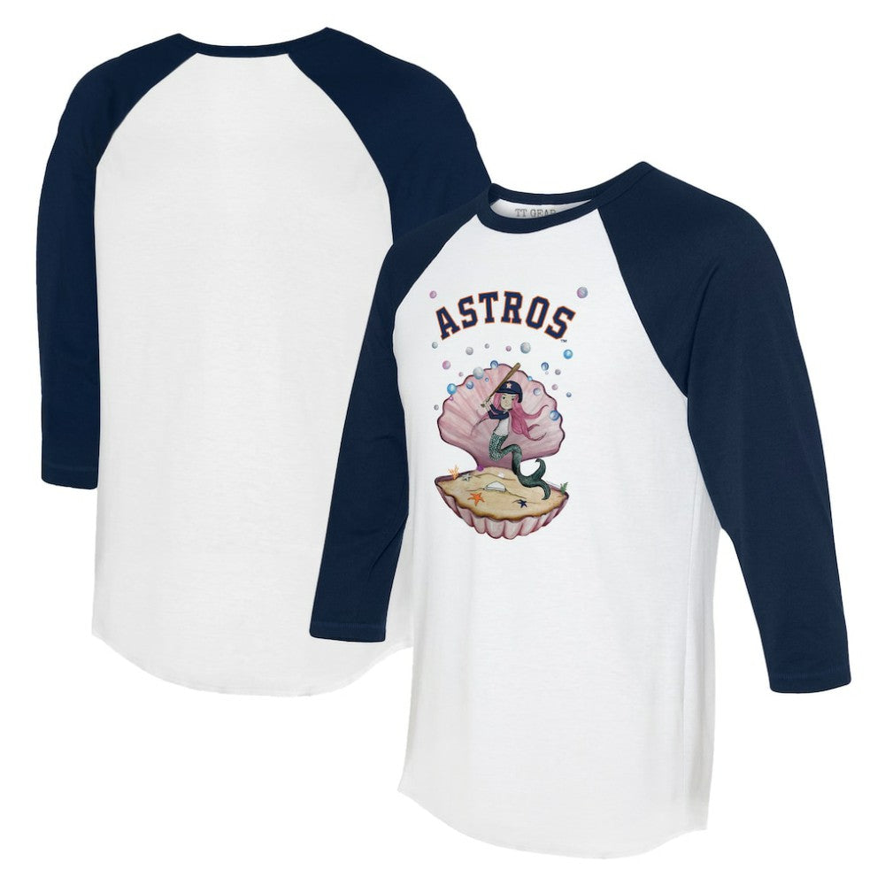 MLB Houston Astros Tiny Turnip Unisex Mermaid 3/4-Sleeve Raglan T-Shirt