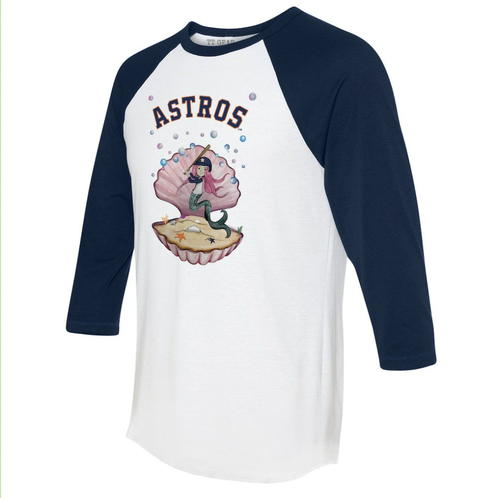 MLB Houston Astros Tiny Turnip Unisex Mermaid 3/4-Sleeve Raglan T-Shirt