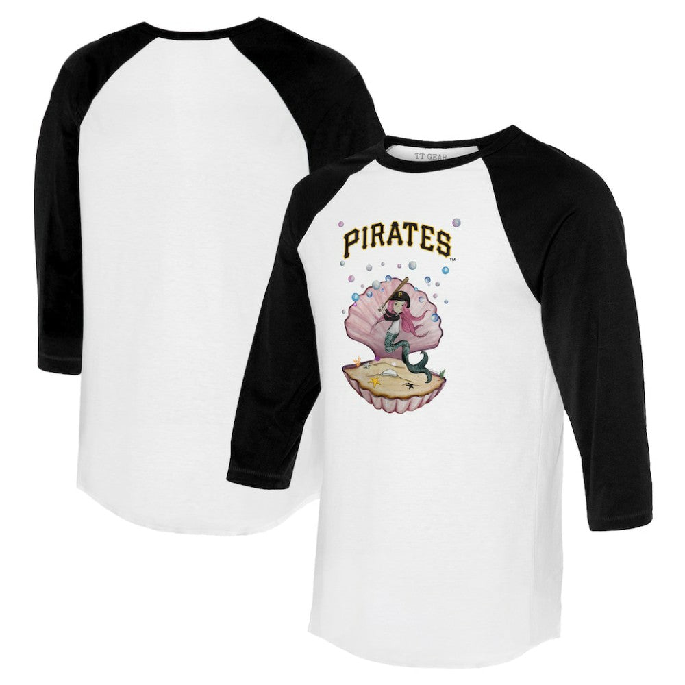 MLB Pittsburgh Pirates Tiny Turnip Unisex Mermaid 3/4-Sleeve Raglan T-Shirt