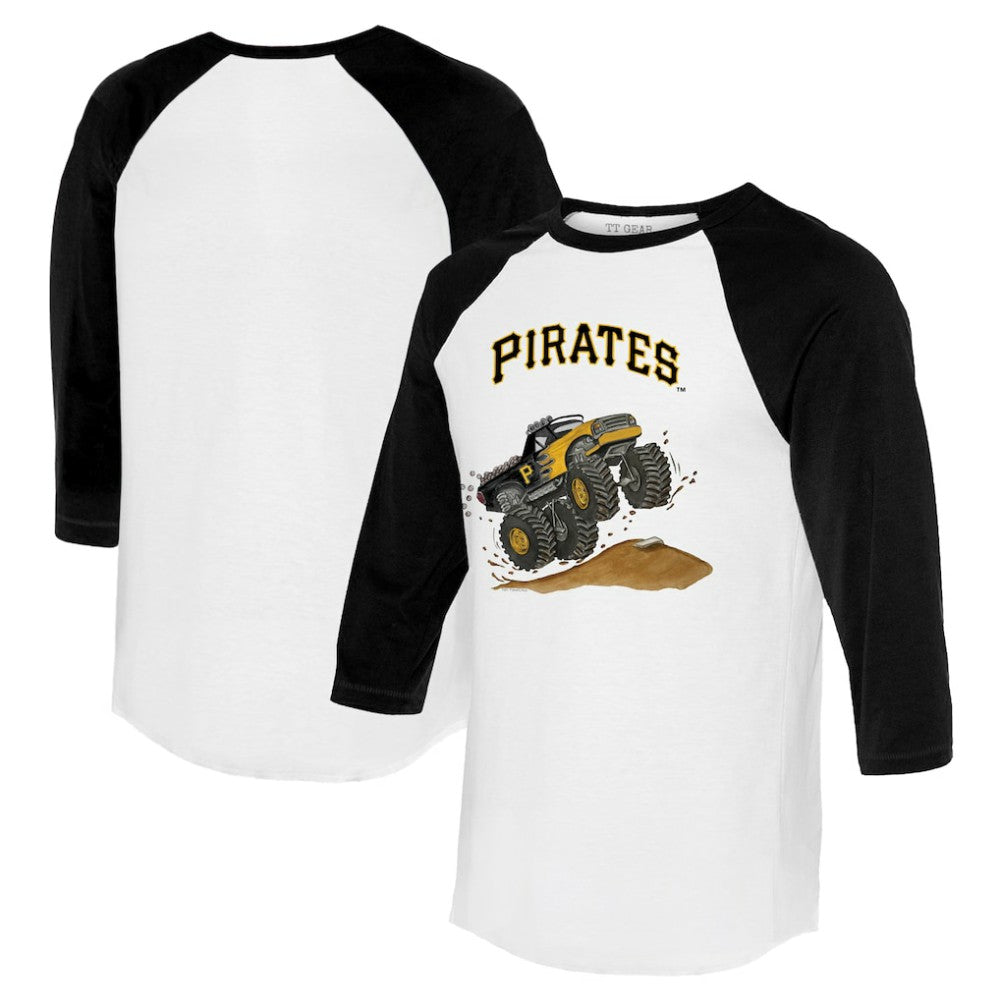 MLB Pittsburgh Pirates Tiny Turnip Unisex Monster Truck 3/4-Sleeve Raglan T-Shirt