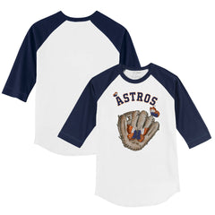 MLB Houston Astros Tiny Turnip Youth Butterfly Glove 3/4-Sleeve Raglan T-Shirt