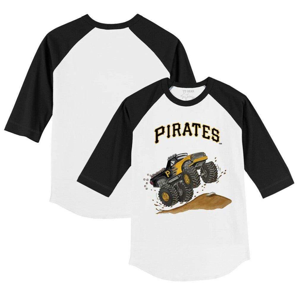 MLB Pittsburgh Pirates Tiny Turnip Youth Monster Truck 3/4-Sleeve Raglan T-Shirt