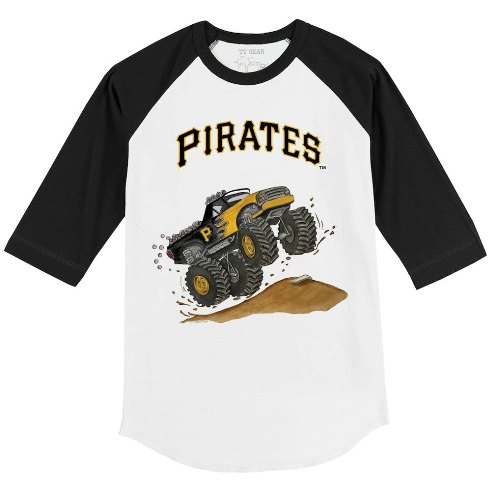 MLB Pittsburgh Pirates Tiny Turnip Youth Monster Truck 3/4-Sleeve Raglan T-Shirt