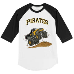 MLB Pittsburgh Pirates Tiny Turnip Youth Monster Truck 3/4-Sleeve Raglan T-Shirt
