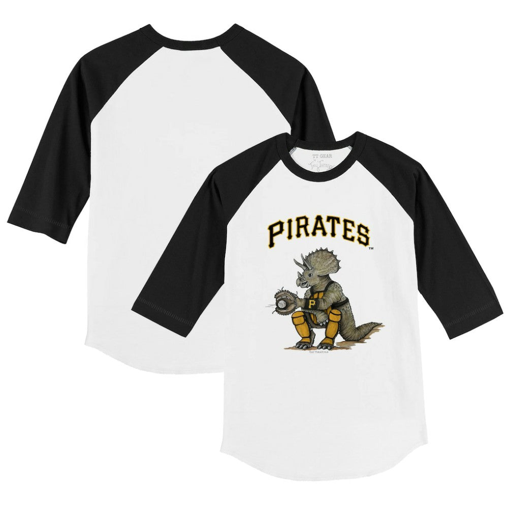 MLB Pittsburgh Pirates Tiny Turnip Youth Triceratops 3/4-Sleeve Raglan T-Shirt