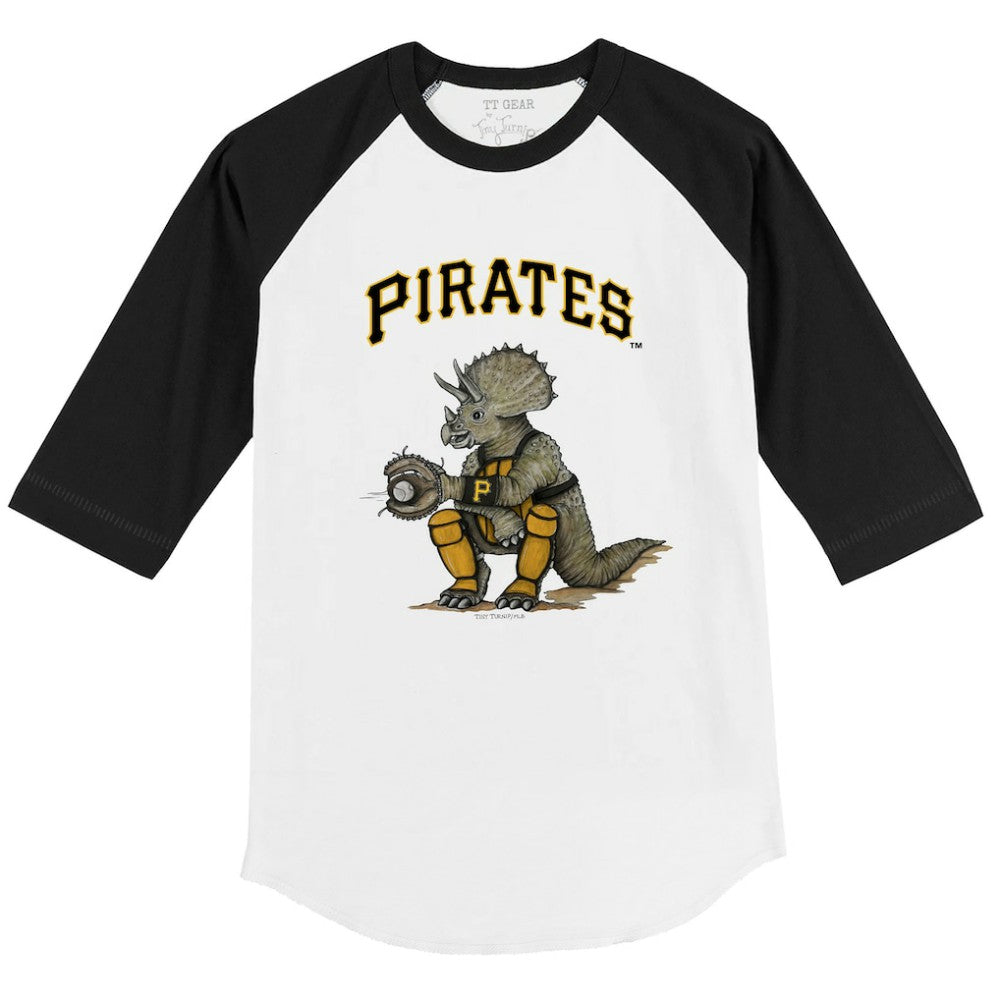 MLB Pittsburgh Pirates Tiny Turnip Youth Triceratops 3/4-Sleeve Raglan T-Shirt