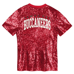 Girls Youth Wordmark Sequin V-Neck Top - Tampa Bay Buccaneers