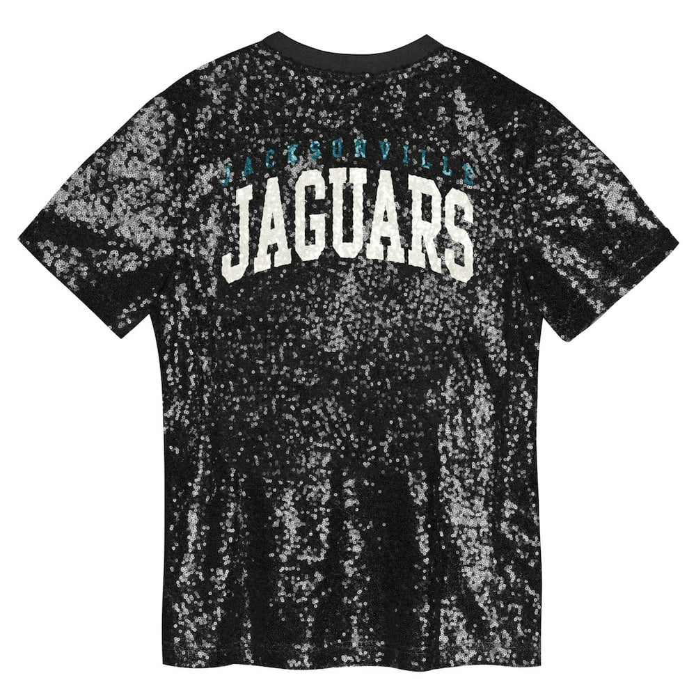 Girls Youth Wordmark Sequin V-Neck Top - Jacksonville Jaguars