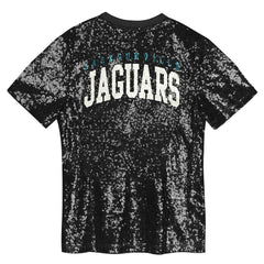 Girls Youth Wordmark Sequin V-Neck Top - Jacksonville Jaguars