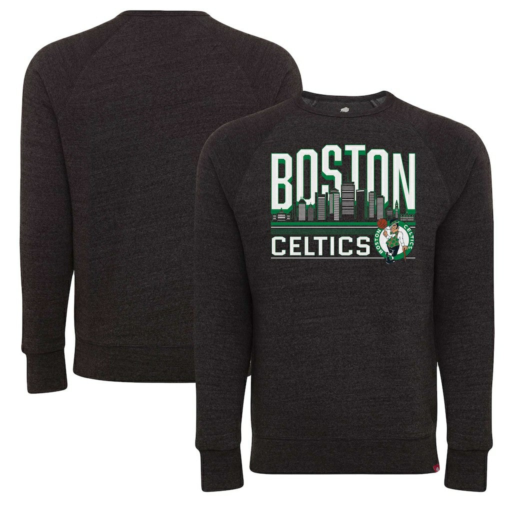 NBA Boston Celtics Sportiqe Unisex Harmon Super Soft Tri-Blend Raglan Pullover Sweatshirt