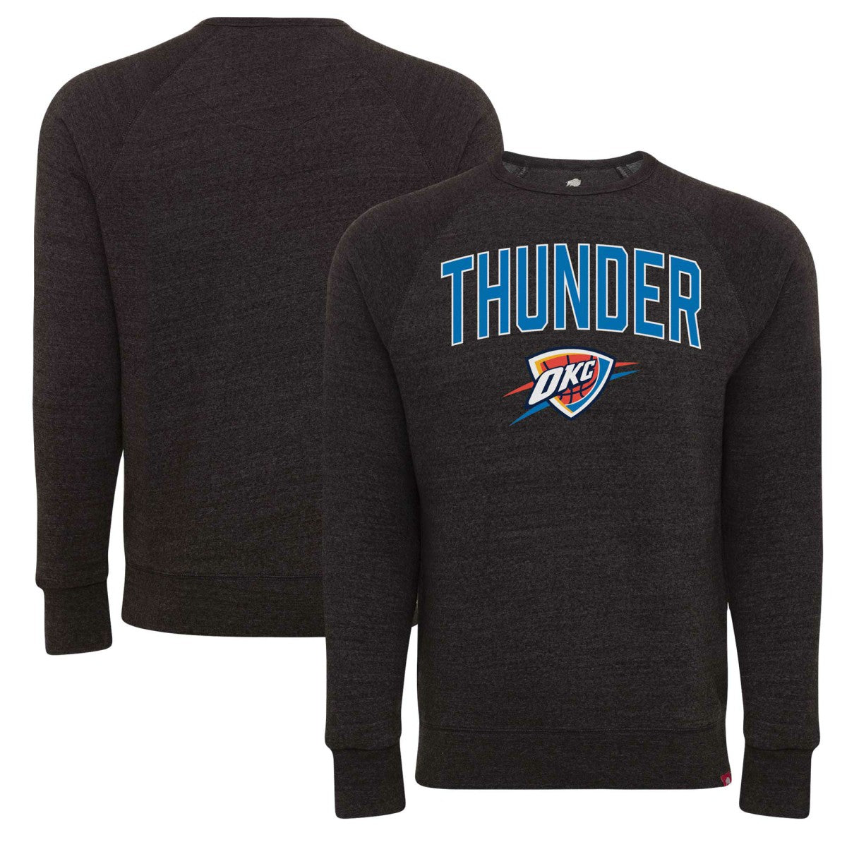 NBA Oklahoma City Thunder Sportiqe Unisex Harmon Super Soft Tri-Blend Raglan Pullover Sweatshirt