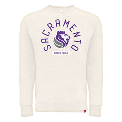 NBA Sacramento Kings Sportiqe Unisex Harmon Super Soft Tri-Blend Raglan Pullover Sweatshirt