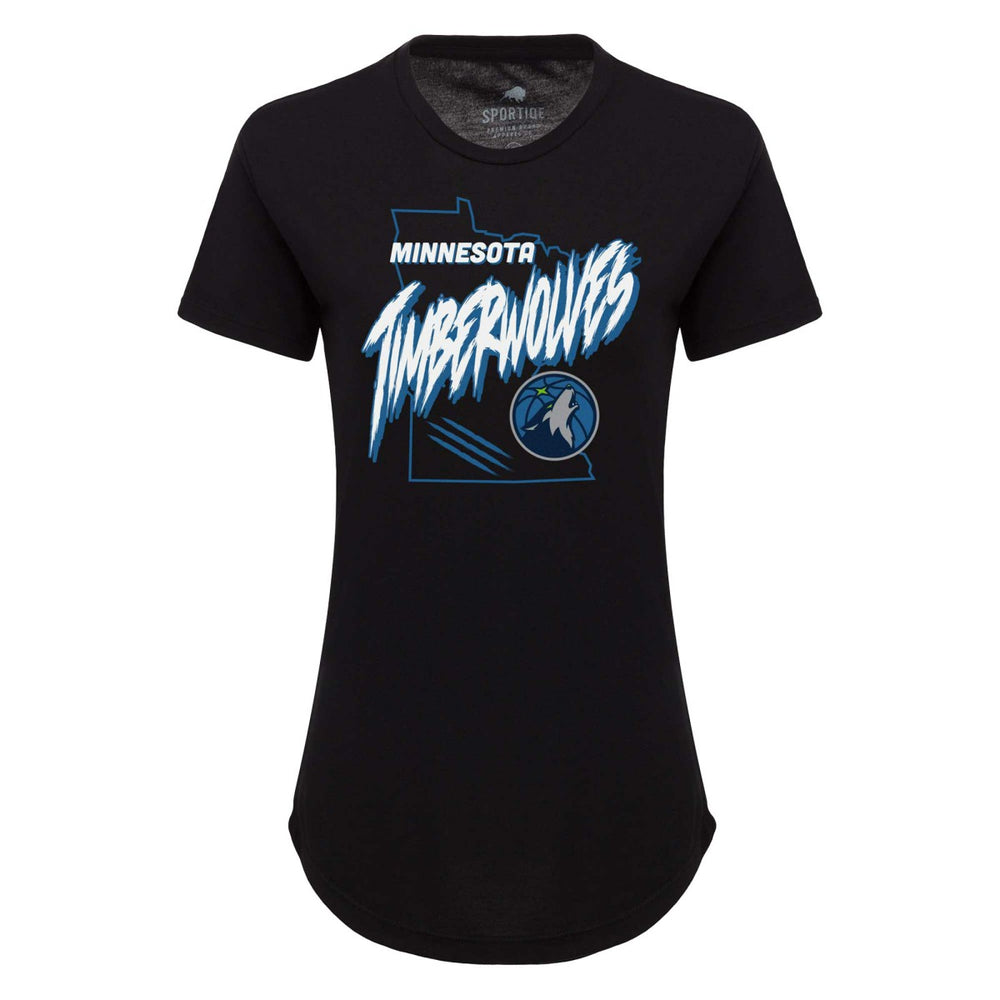 NBA Minnesota Timberwolves Sportiqe Women's Phoebe Super Soft Tri-Blend T-Shirt