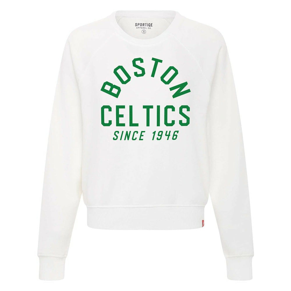 NBA Boston Celtics Sportiqe Women's Ashlyn Super Soft Raglan Pullover Sweatshirt