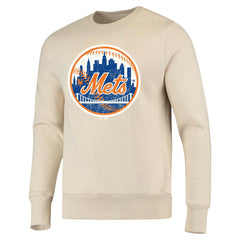 MLB New York Mets Majestic Threads Fleece Pullover Sweatshirt