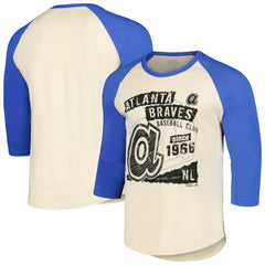 MLB Atlanta Braves Majestic Threads Raglan 3/4-Sleeve T-Shirt