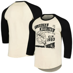 MLB Miami Marlins Majestic Threads Raglan 3/4-Sleeve T-Shirt